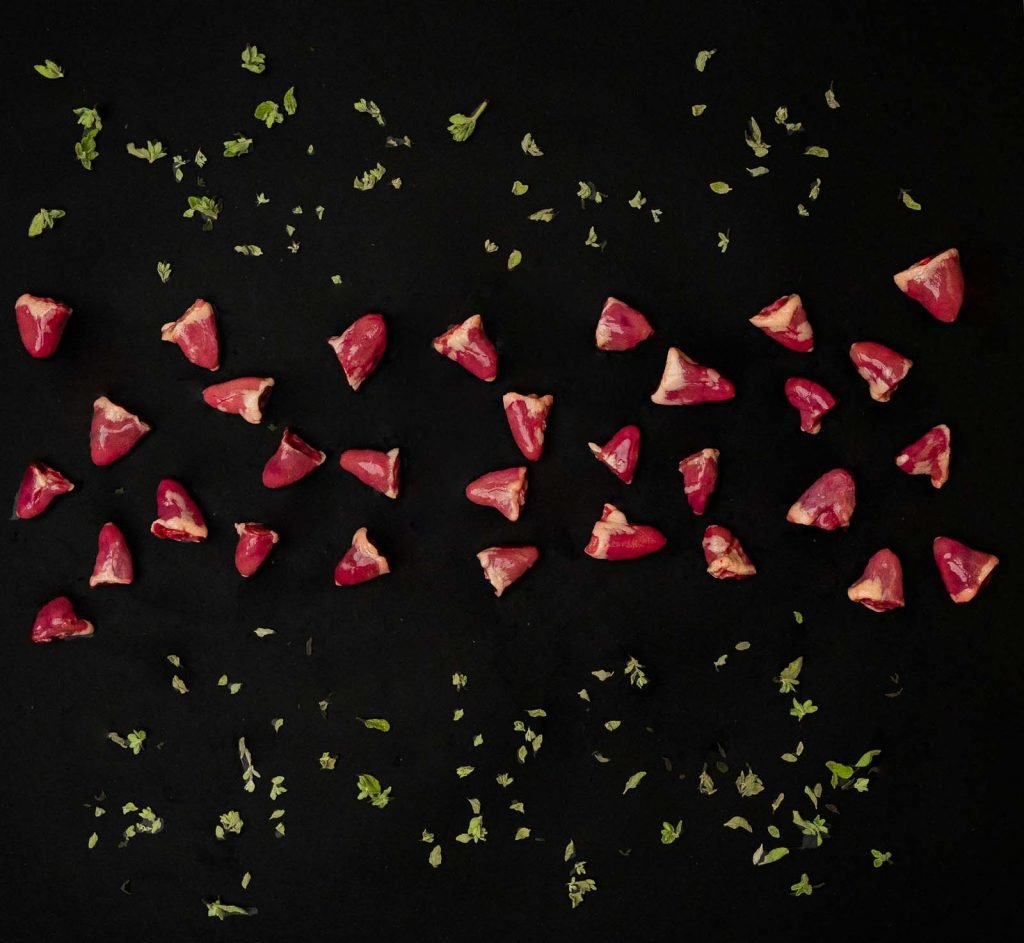 לבבות עוף משופד